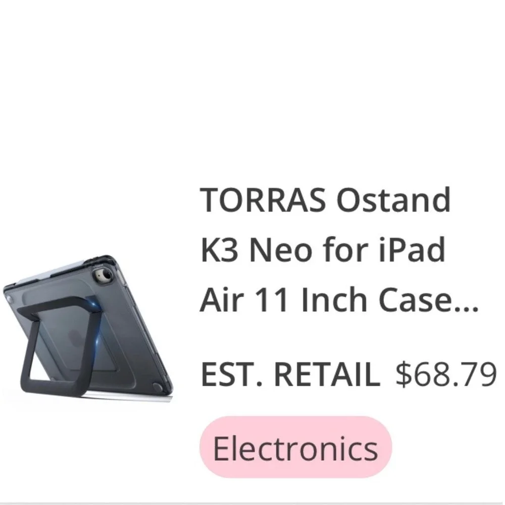 Torras iPad Air 11 inch Case with Kickstand Space Gray Frosted Slim Protective